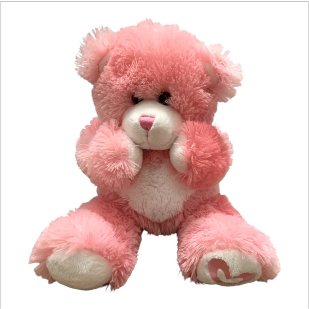 Build A Bear Pink Heart Teddy Bear Plush Toy Magnetic